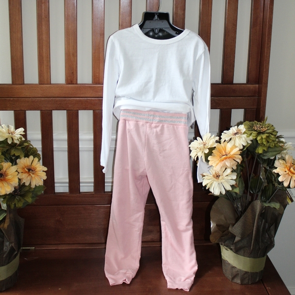 LOVE REPUBLIC "AWESOME" Pink and Silver Girls 6X Sweatpants Joggers - Picture 3 of 13